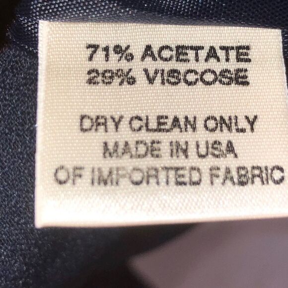 Tamotsu New York Crepe Navy Blue Crew Neck Sleeveless Sheath Dress M - Picture 9 of 9